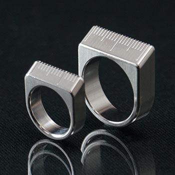 Jewelry Ring "Ruler Ring" Surgical Stainless Steel 316L