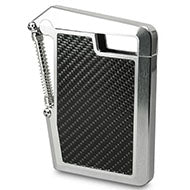 Card Case SPRING+ Shiny Silver & Black Carbon