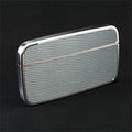 Card Case Cobble+ Shiny Silver x Smoky Blue
