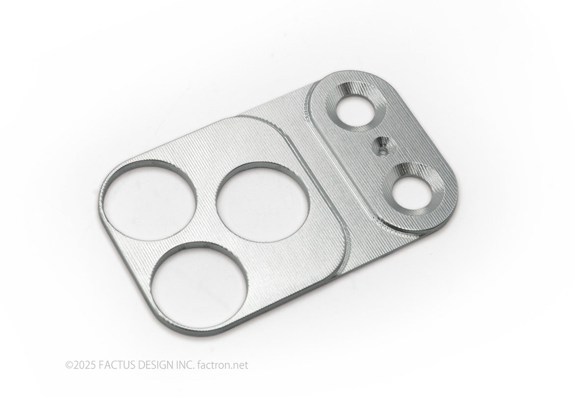 Machined Duralumin Lens Cover for Quattro for iPhone 17Pro HD Shiny Silver