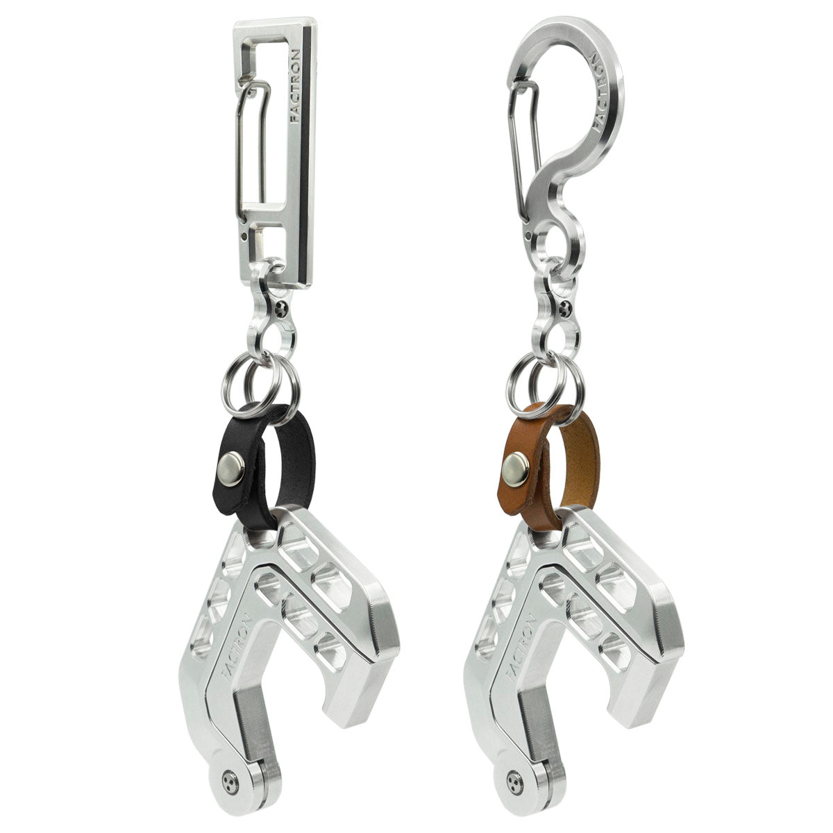Carabiner K-07 & Bag Hanger TRUSS Shiny Silver Set